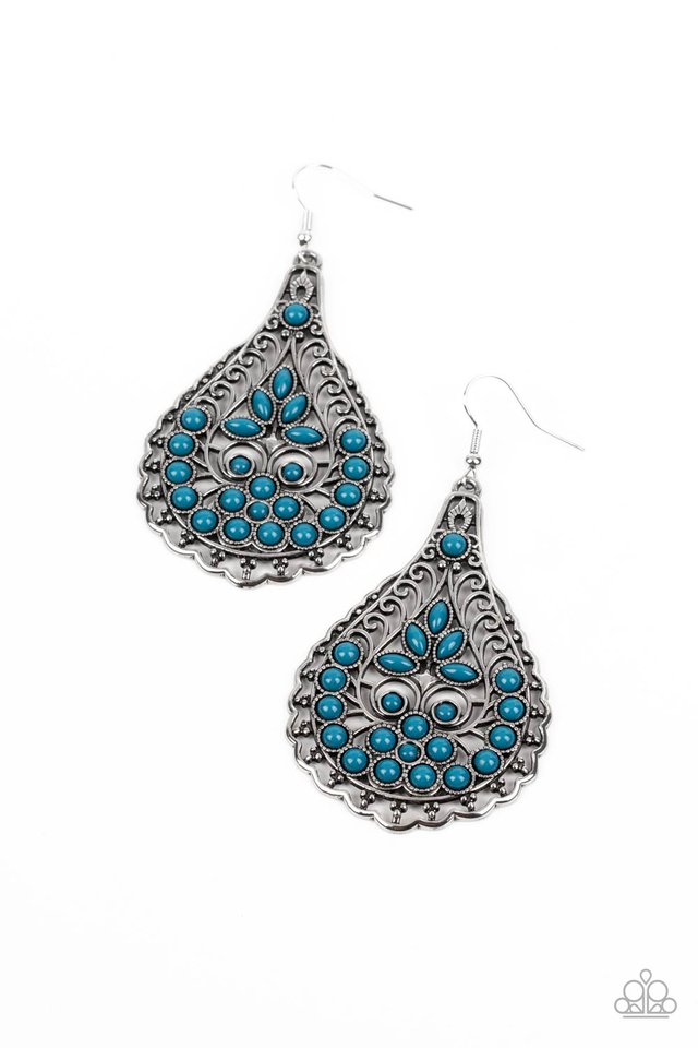 Botanical Beauty - Blue - Paparazzi Earring Image