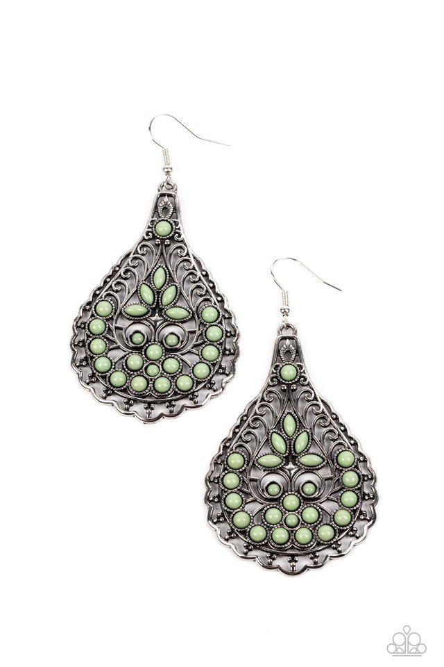 Botanical Beauty - Green - Paparazzi Earring Image