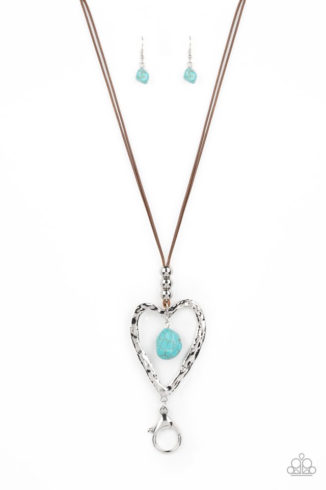 Santa Fe Sweetheart - Blue - Paparazzi Necklace Image