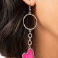 Don’t Miss a HEARTBEAT - Pink - Paparazzi Earring Image