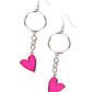 Don’t Miss a HEARTBEAT - Pink - Paparazzi Earring Image