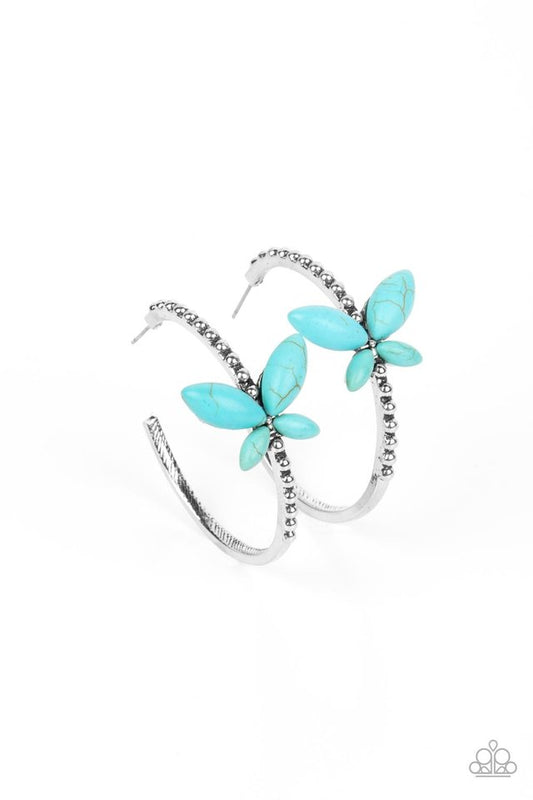 Bohemian Butterfly - Blue - Paparazzi Earring Image