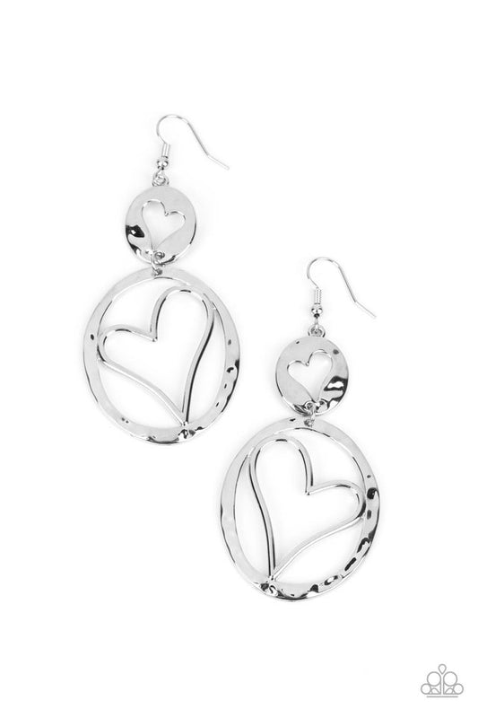 Enchanting Echo - Silver - Paparazzi Earring Image