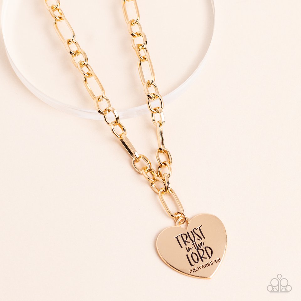 Perennial Proverbs - Gold - Paparazzi Necklace Image