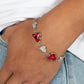 Cluelessly Crushing - Red - Paparazzi Bracelet Image