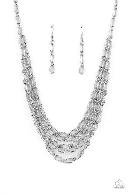 House of CHAIN - Silver - Paparazzi Necklace Image