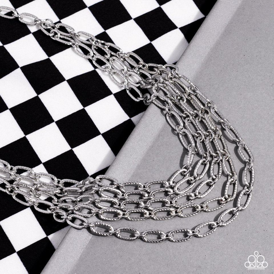 House of CHAIN - Silver - Paparazzi Necklace Image