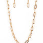 Boston Backdrop - Gold - Paparazzi Necklace Image