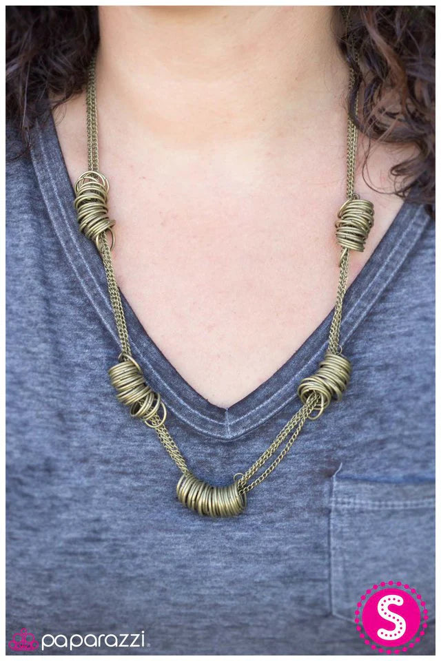 Paparazzi Necklace ~ That Has A Nice Ring To It - Brass