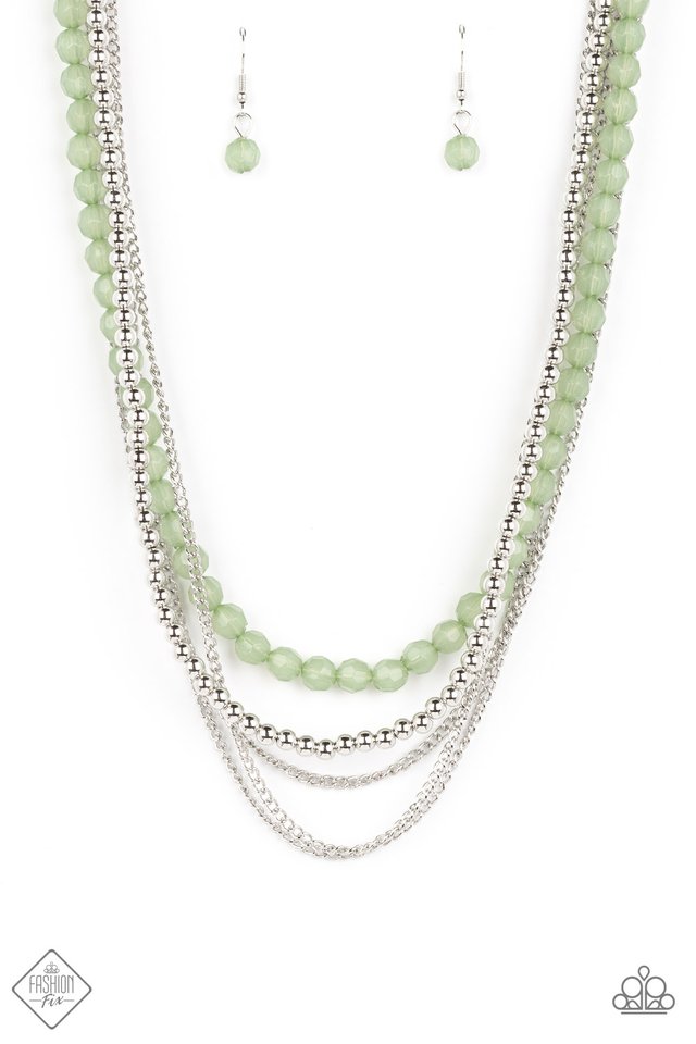 Boardwalk Babe - Green - Paparazzi Necklace Image