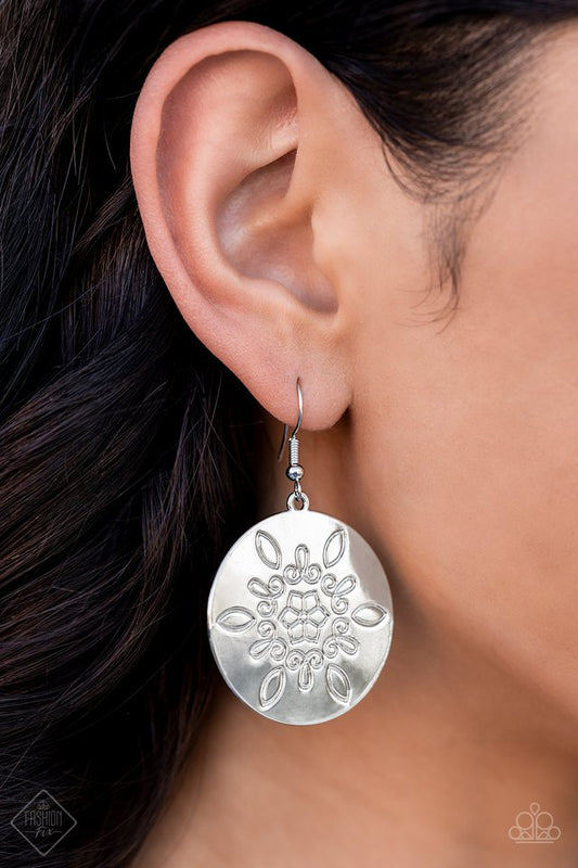 Tidal Taste - Silver - Paparazzi Earring Image