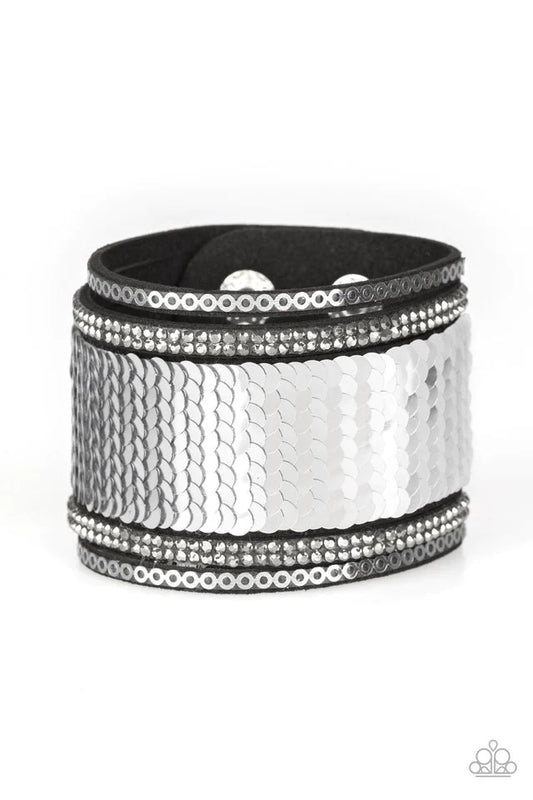 Pulsera Paparazzi ~ Cara o cola de sirena - Plata