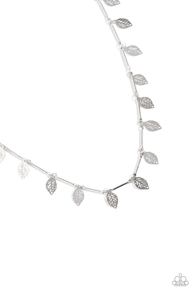 LEAF a Light On - Silver - Paparazzi Necklace Image