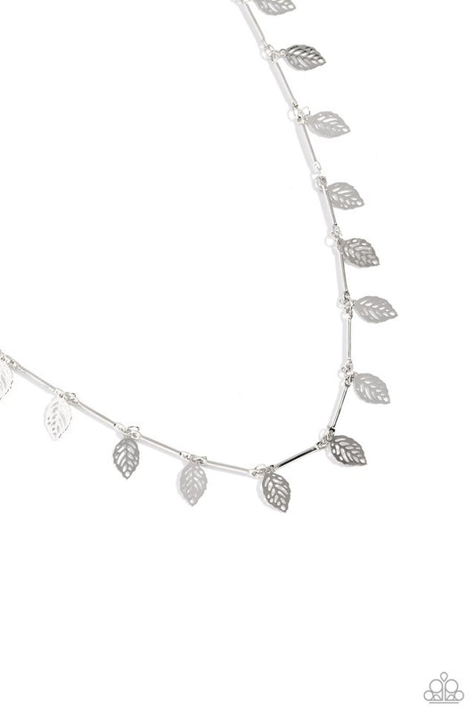 LEAF a Light On - Silver - Paparazzi Necklace Image