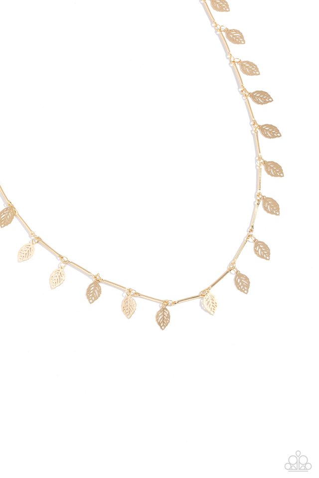 LEAF a Light On - Gold - Paparazzi Necklace Image