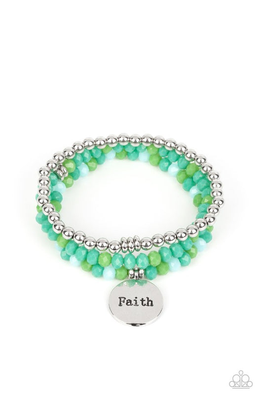 Fashionable Faith - Green - Paparazzi Bracelet Image