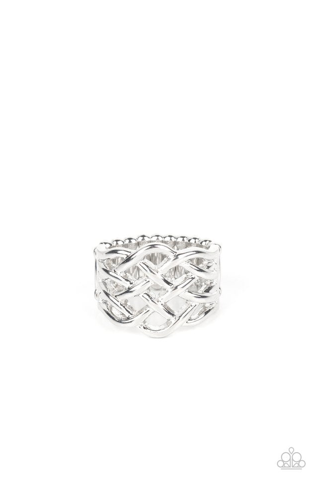 The One That KNOT Away - Silver - Paparazzi Ring Image