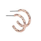 Triumphantly Textured - Rose Gold - Paparazzi Earring Image