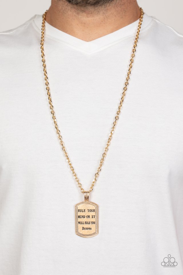 Empire State of Mind - Gold - Paparazzi Necklace Image