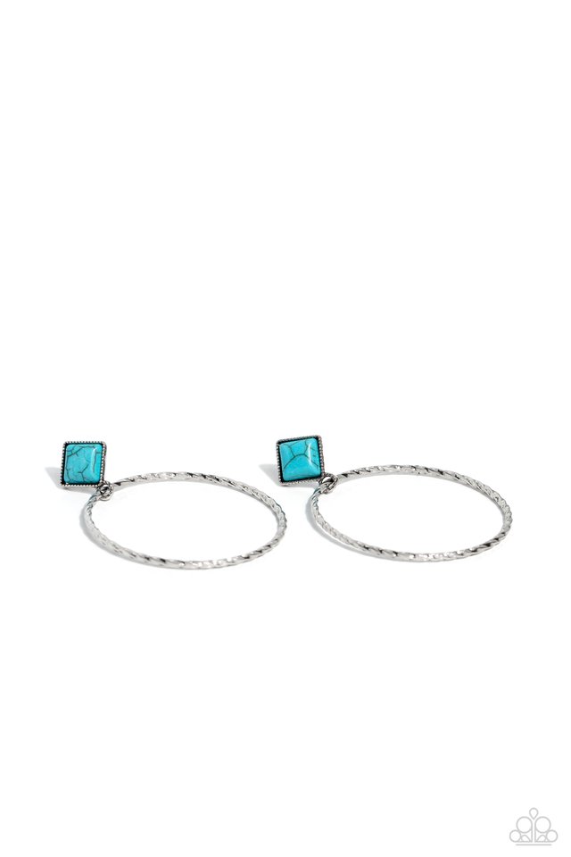 Canyon Circlet - Blue - Paparazzi Earring Image