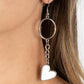 Don’t Miss a HEARTBEAT - White - Paparazzi Earring Image