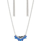 Flash of Fringe - Blue - Paparazzi Necklace Image