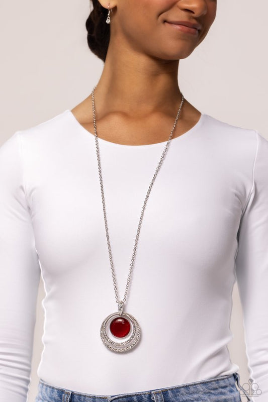 Cats Eye Couture - Red - Paparazzi Necklace Image