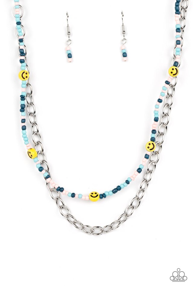 Happy Looks Good on You - Blue - Paparazzi Necklace Image