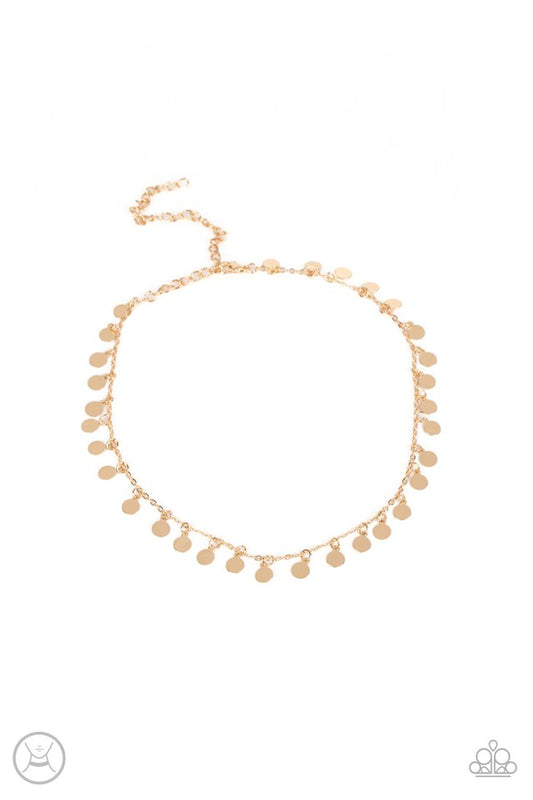 Champagne Catwalk - Gold - Paparazzi Necklace Image