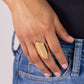 Pointed Palm Desert - Gold - Paparazzi Ring Image