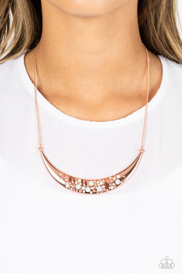 ​Bejeweled Baroness - Copper - Paparazzi Necklace Image