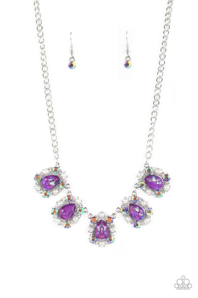 Pearly Pond - Purple - Paparazzi Necklace Image