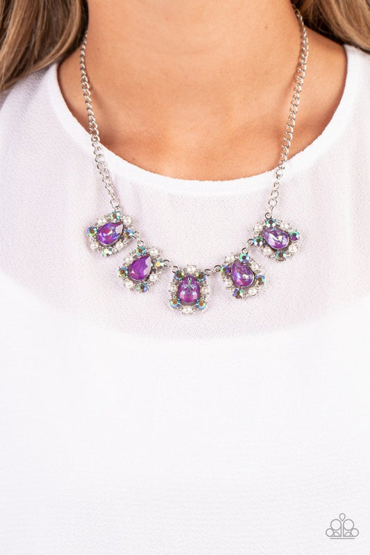 Pearly Pond - Purple - Paparazzi Necklace Image