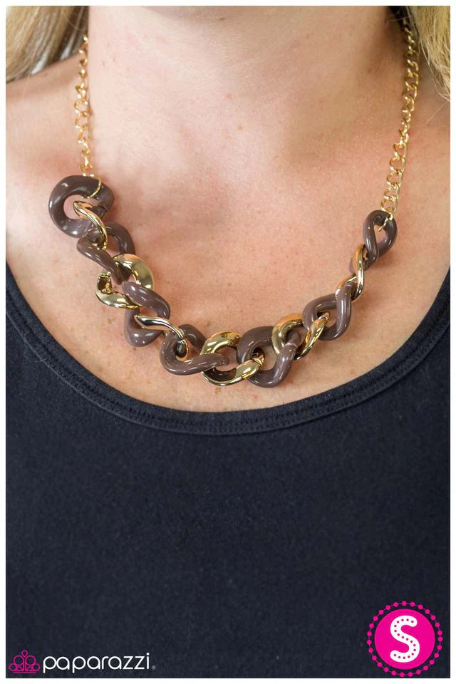 Paparazzi Necklace ~ Join Forces - Brown