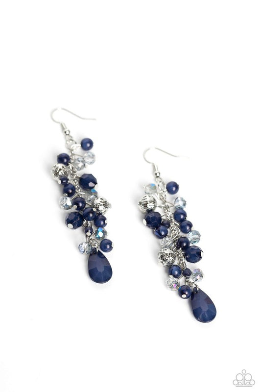 Cheeky Cascade - Blue - Paparazzi Earring Image