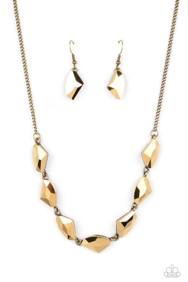 Raw Rapture - Brass - Paparazzi Necklace Image