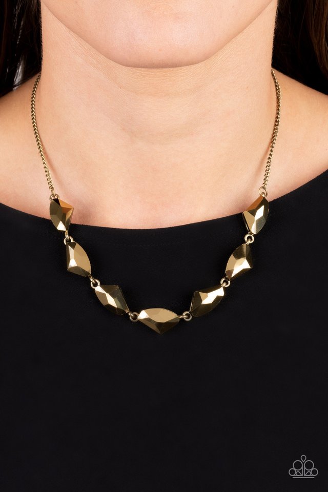 Raw Rapture - Brass - Paparazzi Necklace Image