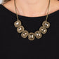 Iced Iron - Brass - Paparazzi Necklace Image