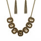 Iced Iron - Brass - Paparazzi Necklace Image