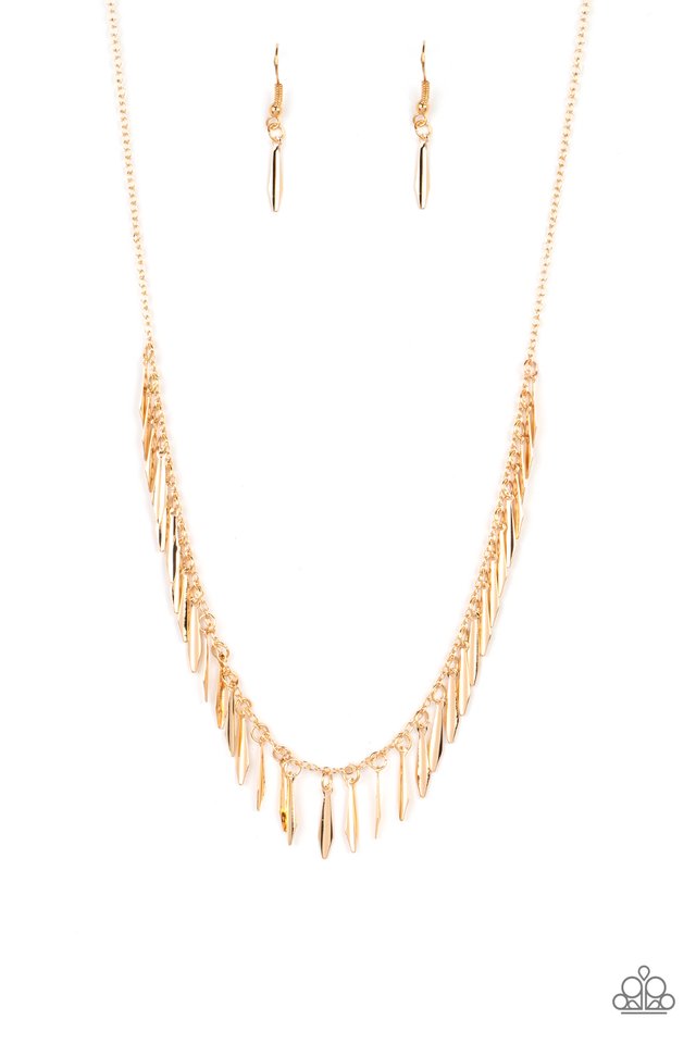 Striking Sheen - Gold - Paparazzi Necklace Image