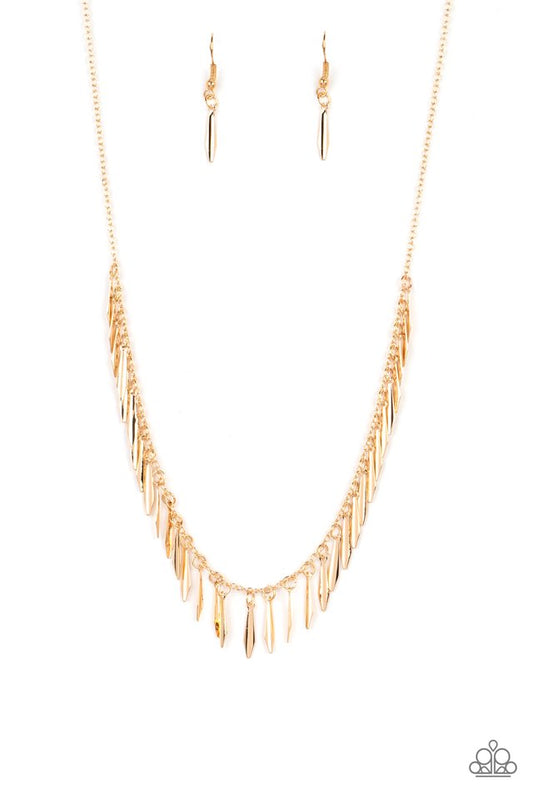 Striking Sheen - Gold - Paparazzi Necklace Image