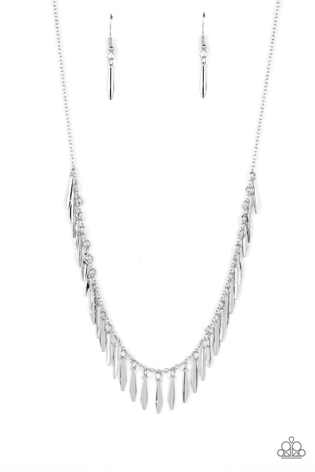 Striking Sheen - Silver - Paparazzi Necklace Image