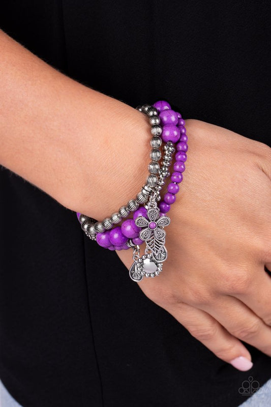 Individual Inflorescence - Purple - Paparazzi Bracelet Image