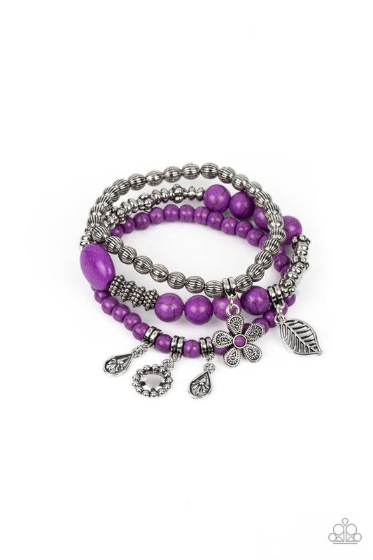 Individual Inflorescence - Purple - Paparazzi Bracelet Image