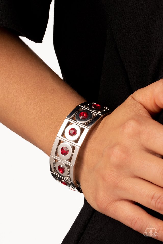 Stretch of Drama - Red - Paparazzi Bracelet Image