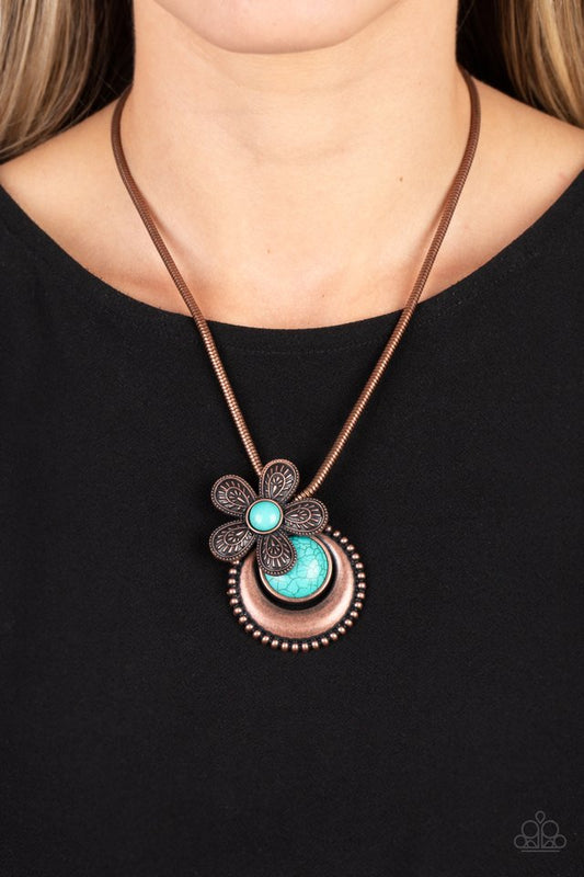 Bohemian Blossom - Copper - Paparazzi Necklace Image