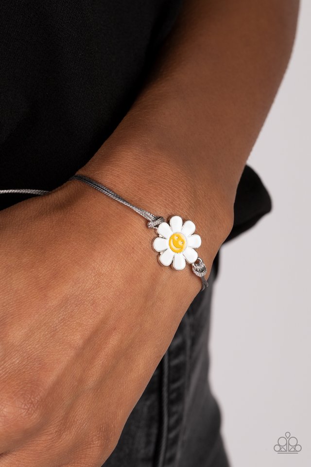 Personalised Baby Bangle with Silver Daisy  Carole Allen Jewellery