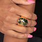 Gold Leaf Glam - Black - Paparazzi Ring Image