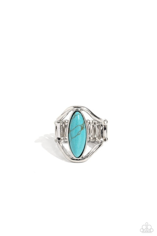 Spartan Stone - Blue - Paparazzi Ring Image