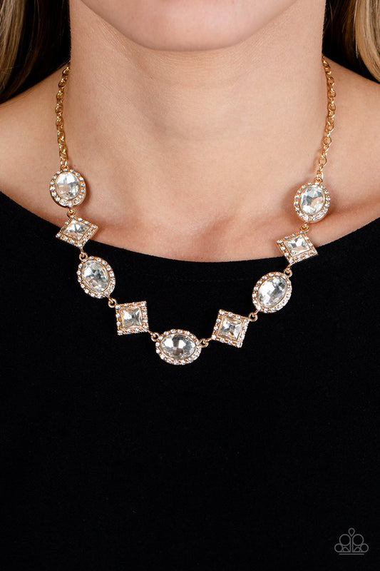 Diamond of the Season - Gold - Paparazzi Necklace Image